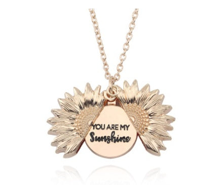 Sunflower Double Lettering Necklace - ShreeBliss