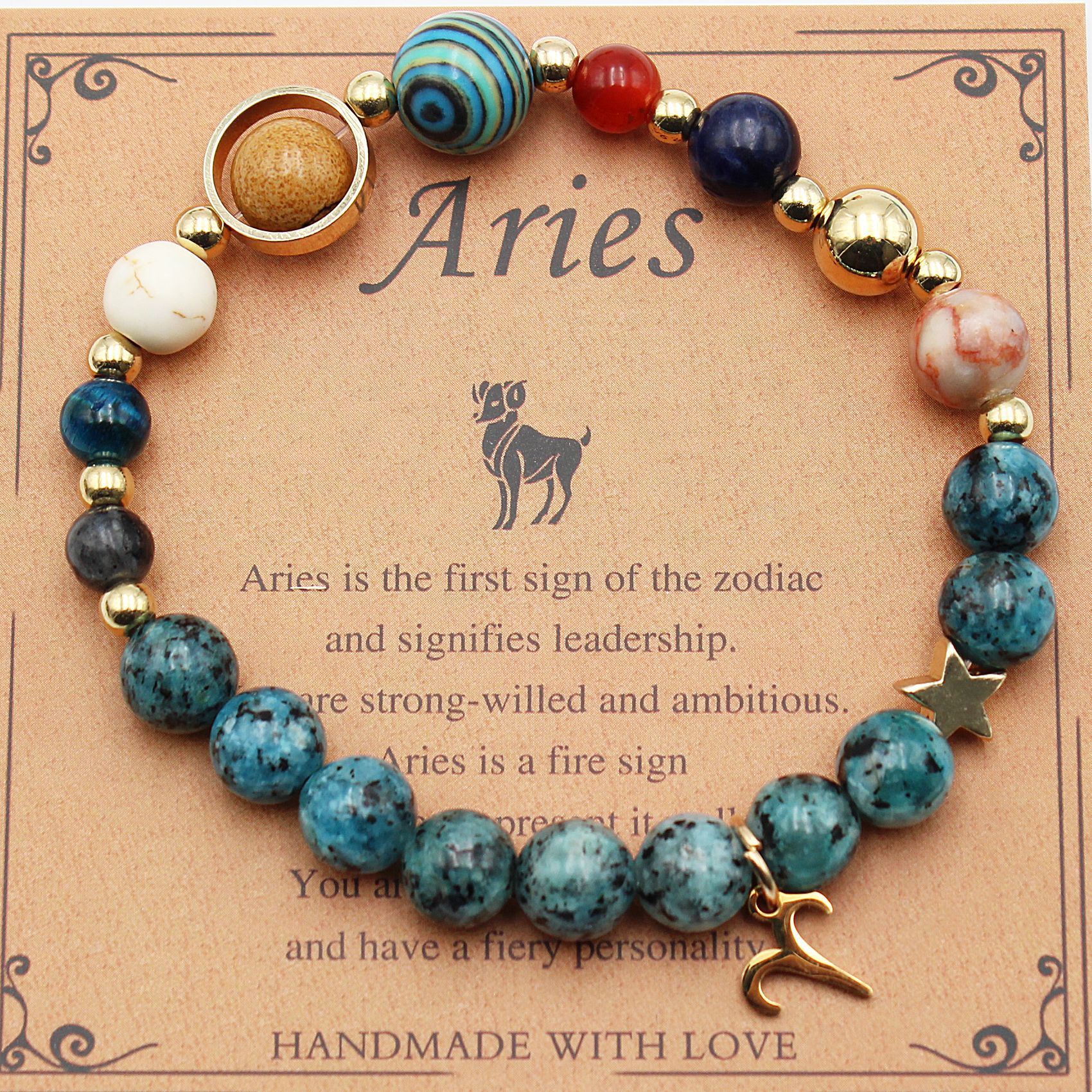 Eight Planets 12 Constellation Bracelet Natural Stone – ShreeBliss