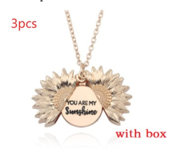 Sunflower Double Lettering Necklace - ShreeBliss
