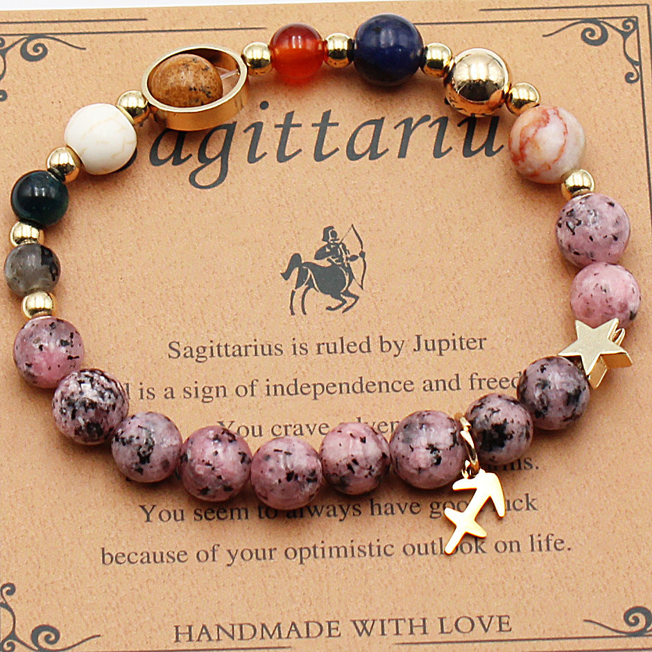 Eight Planets 12 Constellation Bracelet Natural Stone – ShreeBliss