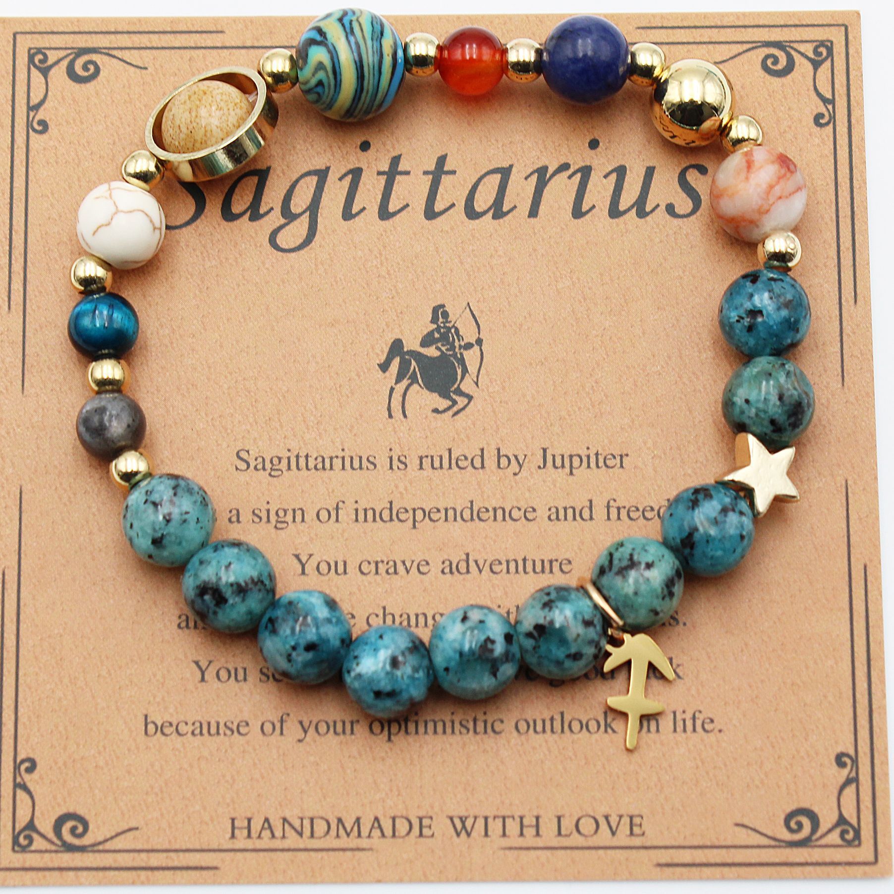 Eight Planets 12 Constellation Bracelet Natural Stone – ShreeBliss