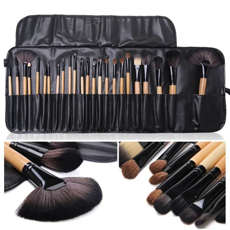 24-Piece Makeup Brush Set in Gift Bag - ShreeBliss