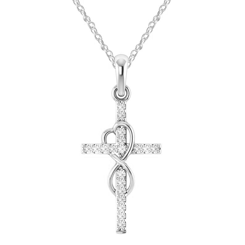 Alloy Eight-Character Cross Pendant Necklace – ShreeBliss