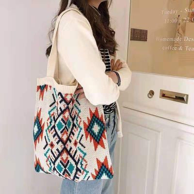 Retro Ethnic Style Wool Woven Bag - All-Matching Fashion Handbag - ShreeBliss