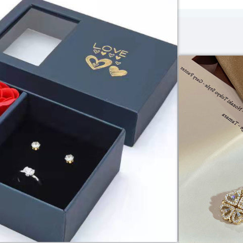 Retro Magnetic Four-Leaf Clover Heart Pendant Necklace – ShreeBliss