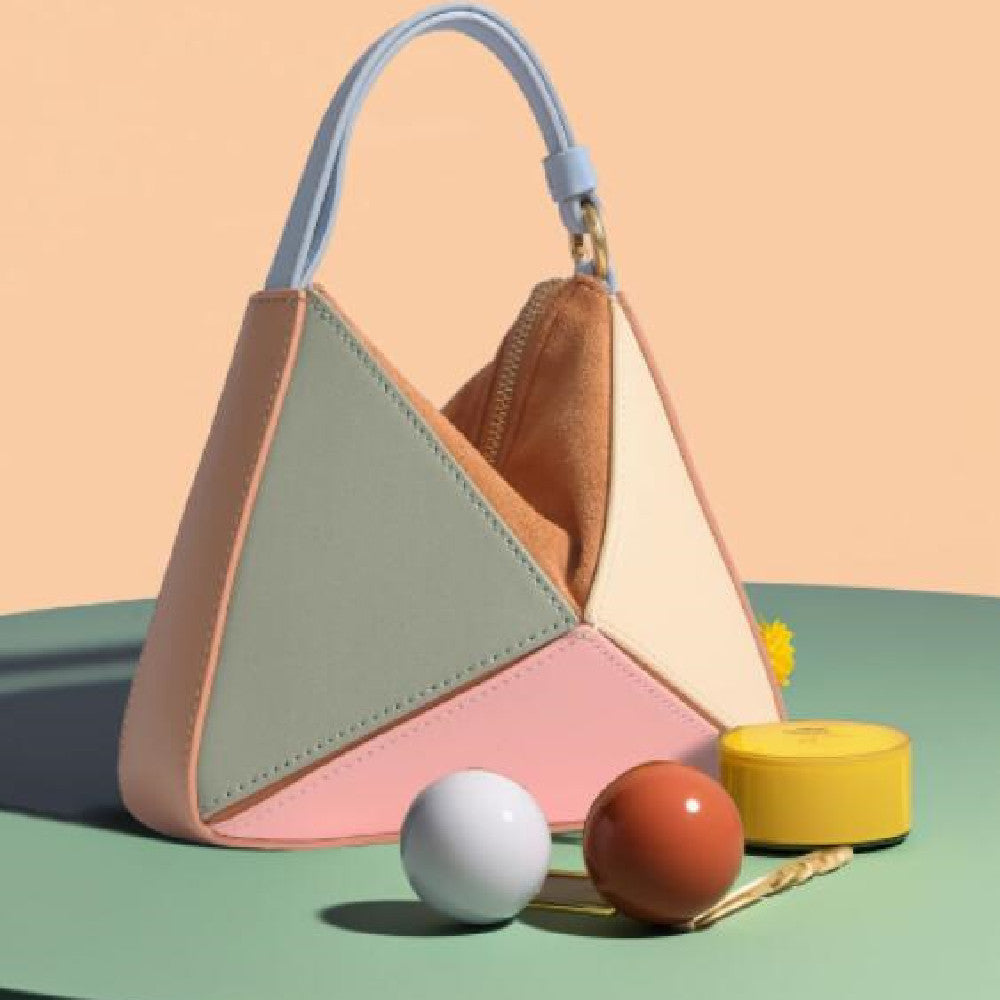 Triangular Diamond Grid Folding Bag – ShreeBliss