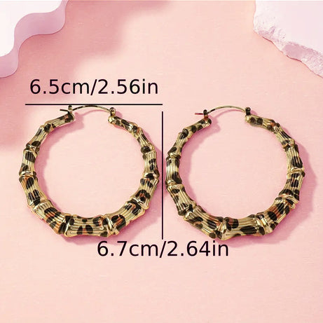 European And American Simple Graceful Leopard Print Joker Women Trendy Earrings – ShreeBliss