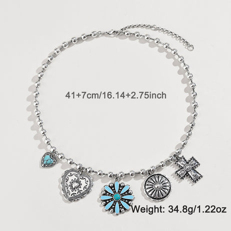 Personalized Turquoise Cross Necklace – ShreeBliss