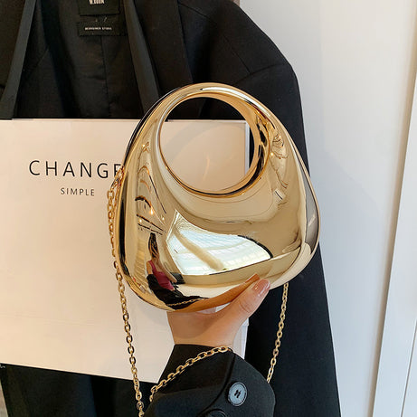 Acrylic Gold Chain Shoulder Bag – ShreeBliss