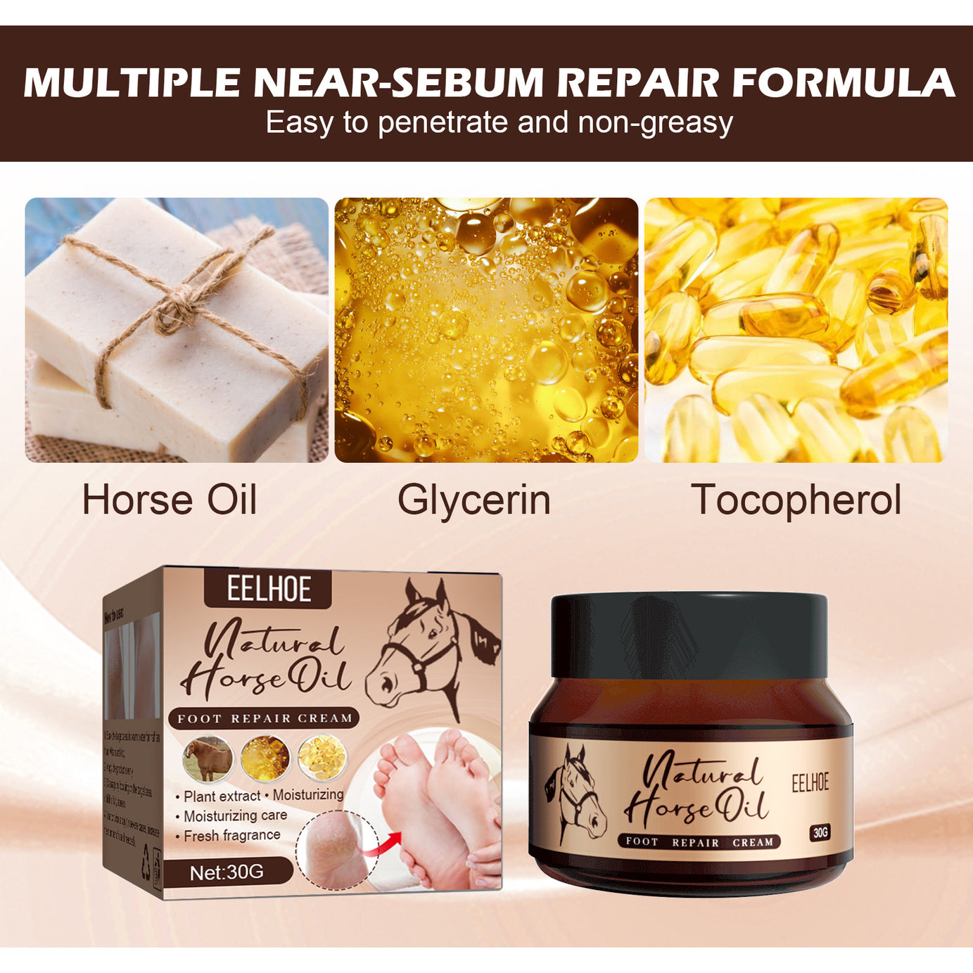 Horse Oil Foot Cream - ShreeBliss