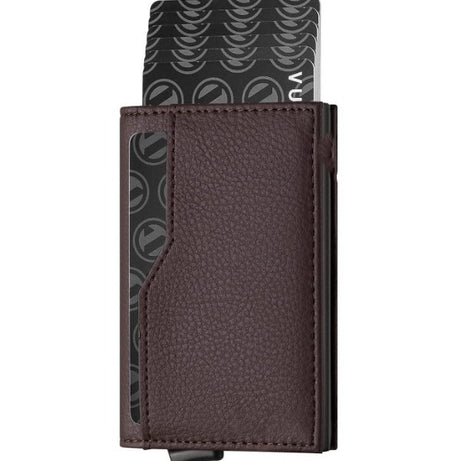 RFID Blocking Leather Credit Card Case with Double ID Window - ShreeBliss