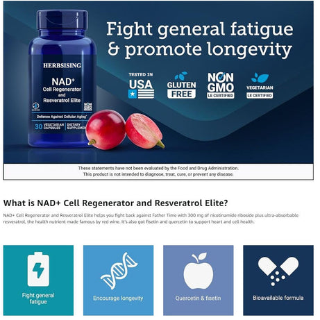 NAD Regenerator & Resveratrol Elite - ShreeBliss