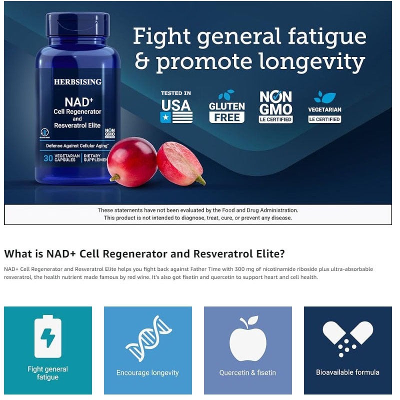 NAD Regenerator & Resveratrol Elite - ShreeBliss