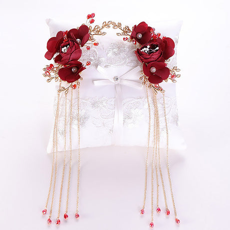Bridal Red Flower Chinese Hairpin – ShreeBliss