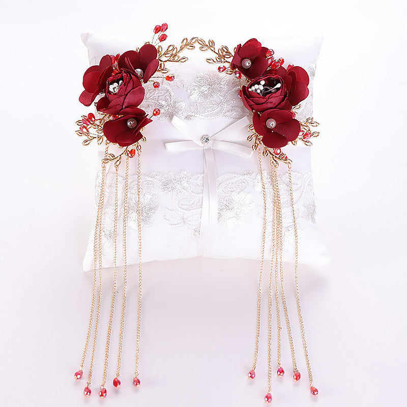 Bridal Red Flower Chinese Hairpin – ShreeBliss
