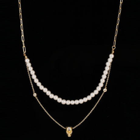 Punk Zircon Skull Y-Shaped Necklace – ShreeBliss