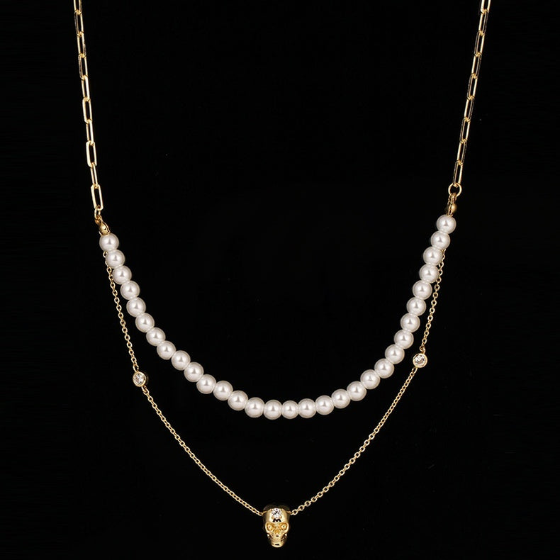 Punk Zircon Skull Y-Shaped Necklace – ShreeBliss