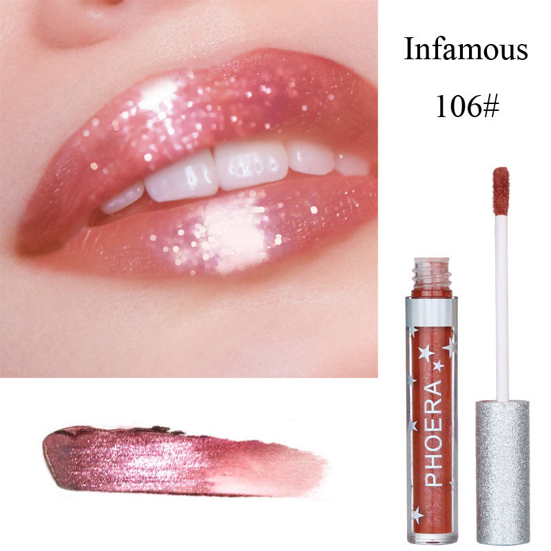 Candy Color Lip Gloss Waterproof Glitter Lipstick - ShreeBliss