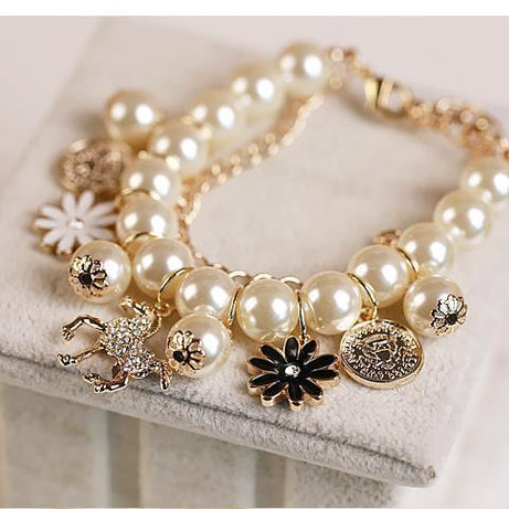 Pearl Flower Bracelet Jewelry - ShreeBliss