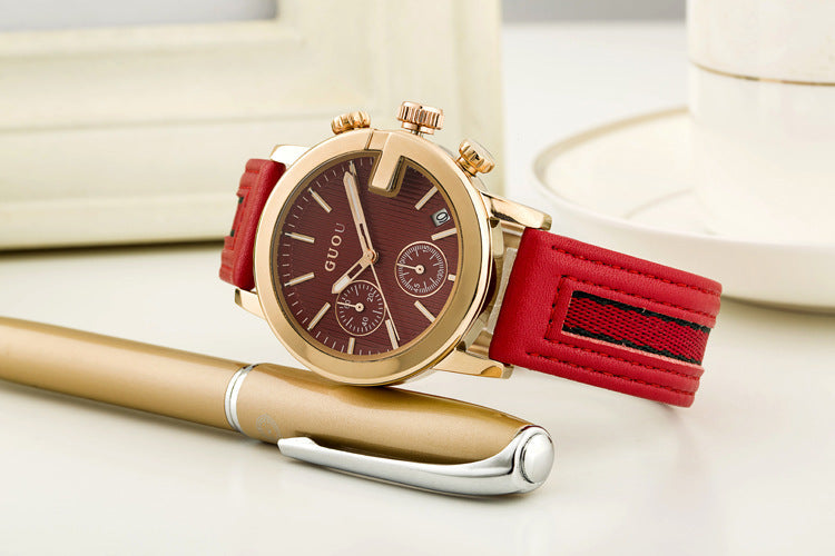 Small Dial Ladies Calendar Belt Watch - ShreeBliss