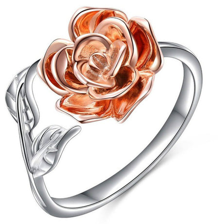 Rose Adjustable Ring - ShreeBliss