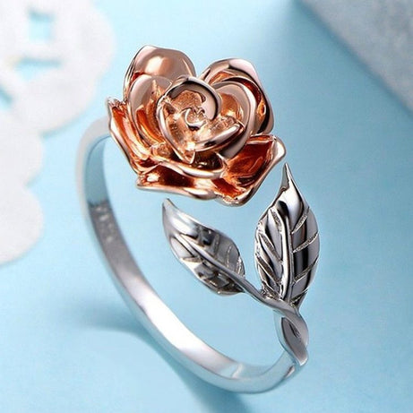 Rose Adjustable Ring - ShreeBliss