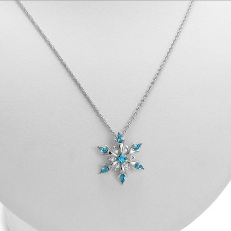 Zircon Christmas Snowflake Necklace – ShreeBliss