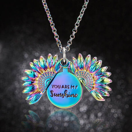 Sunflower Double Lettering Necklace - ShreeBliss