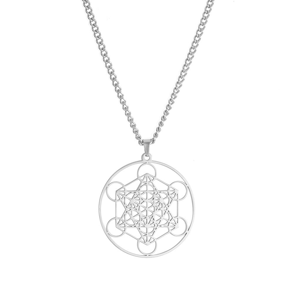 Stainless Steel Moon Goddess Pendant Necklace – ShreeBliss