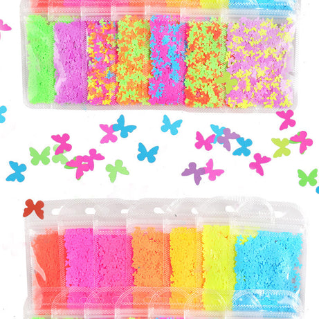 Multicolor Butterfly Nail Sequins - ShreeBliss