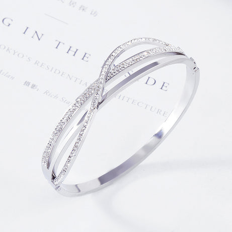 Personalized Geometric Diamond Titanium Steel Bracelet – ShreeBliss