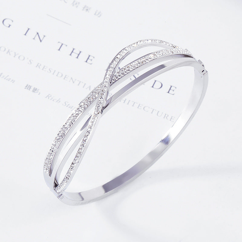 Personalized Geometric Diamond Titanium Steel Bracelet – ShreeBliss