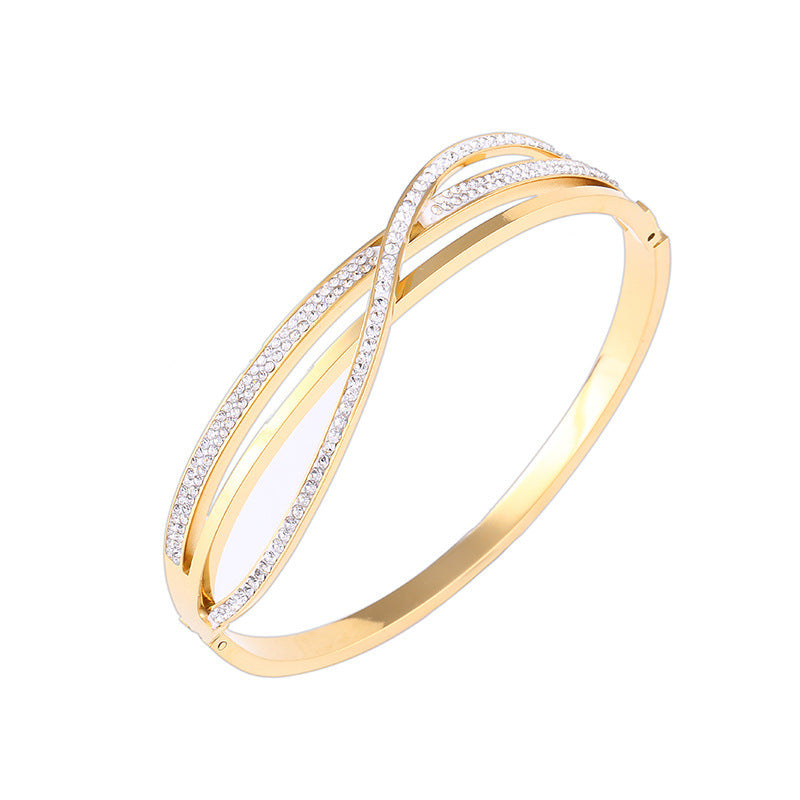 Personalized Geometric Diamond Titanium Steel Bracelet – ShreeBliss