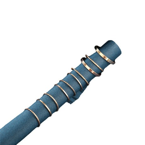 Bohemian Acrylic Silver Ring 10-piece Knuckle Ring Set – ShreeBliss