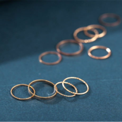 Bohemian Acrylic Silver Ring 10-piece Knuckle Ring Set – ShreeBliss