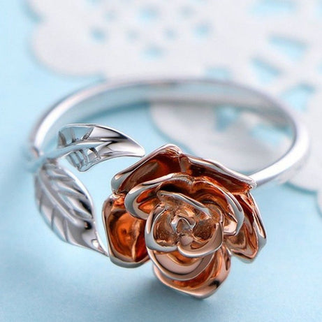 Rose Adjustable Ring - ShreeBliss