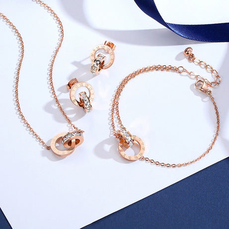 Diamond Inlaid Zircon Titanium Steel Bracelet – ShreeBliss