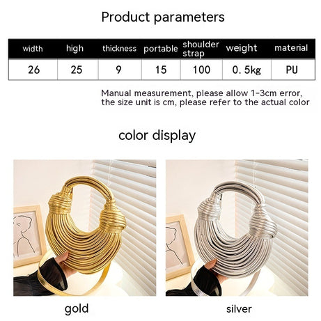 Trendy Metal Noodles Underarm Bag – ShreeBliss