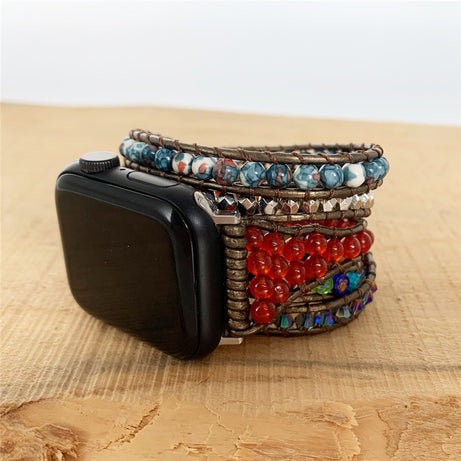 Natural Quartz Rough Woven Watch Band - ShreeBliss