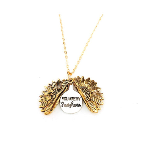 Sunflower Double Lettering Necklace - ShreeBliss
