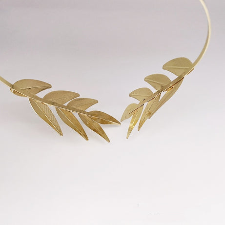 Bride Metal Leaf Headband – ShreeBliss