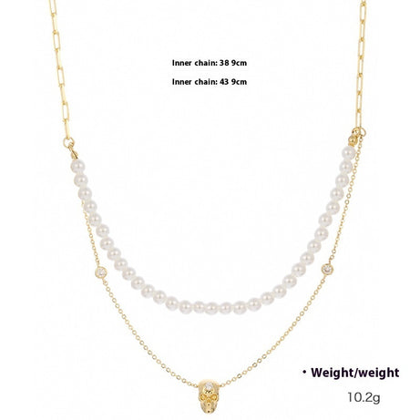 Punk Zircon Skull Y-Shaped Necklace – ShreeBliss