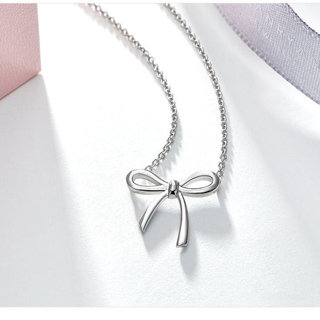 Gold Bow Pendant Clavicle Chain – ShreeBliss