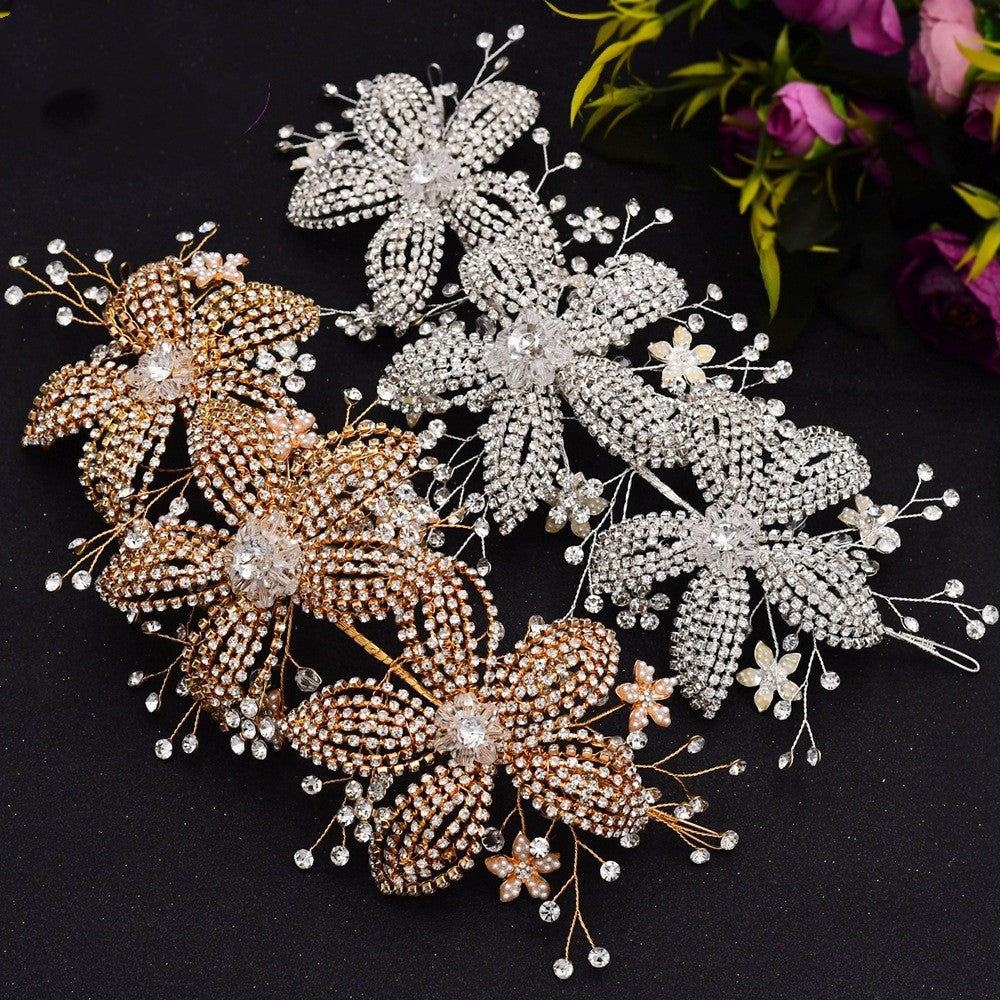 Bridal Flower Rhinestone Hairband – ShreeBliss