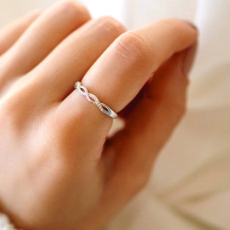 Artistic Temperament Cross Woven Twisted Ring – ShreeBliss