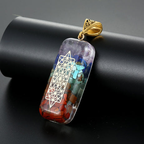 Retro 7 Chakra Healing Crystal Pendant – ShreeBliss