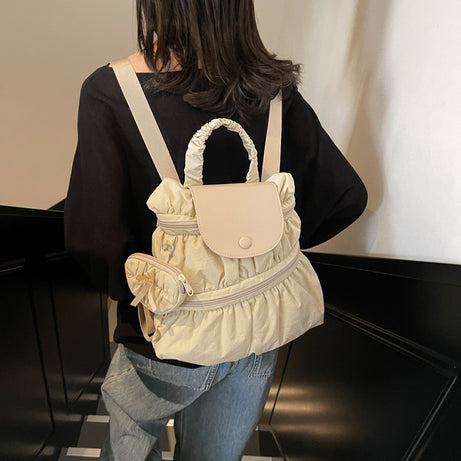 Fashionable Pleated Women's Backpack - ShreeBliss