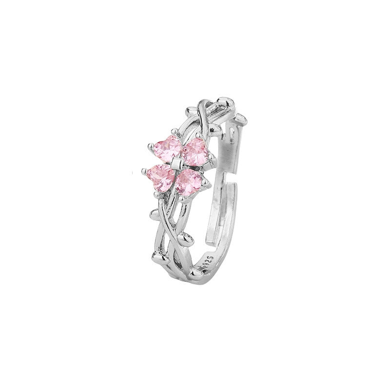 Lucky Four-Leaf Clover Ring Female Fashion – ShreeBliss