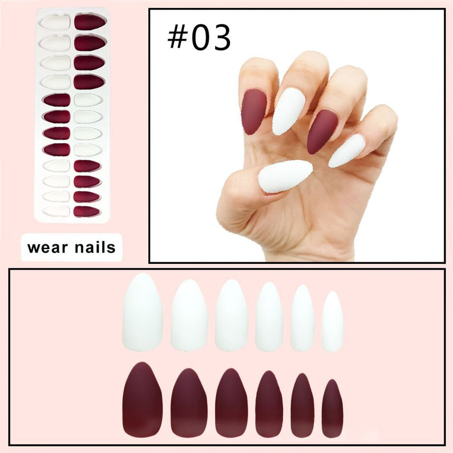 L-3 Matte Nails (24 Pieces) - ShreeBliss