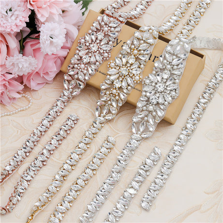 Rhinestone Applique Wedding Waist Jewelry – ShreeBliss